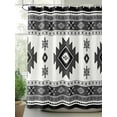 thumbnail image 2 of Boho Shower Curtain, Southwest Aztec Pattern Bathroom Decor Curtains Set with Hooks, Gray Waterproof Fabric Home Accessories， Stall 36 X 78 Inch, 2 of 6