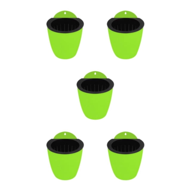 kurtrusly Flowerpot With Self-watering Feature Special For And Durability Space-saving Green 11*11cm 5Set