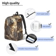 thumbnail image 3 of Disketp Golden White Tiger print Canvas Backpack Lightweight Travel Daypack Student Rucksack Laptop Backpack-, 3 of 5