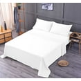thumbnail image 1 of the Season Essentials Wrinkle Free Sheet Sets with Deep Pockets & Stain Resistant, 4 pc, 1800 Thread Count Bamboo Based, White, Full, 1 of 11