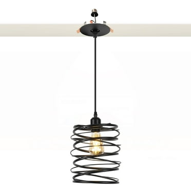 Kiven Can Lights Retrofit Recessed Lighting with E26 Power Outlet Adapter, 4/5 Inch Replacement Conversion Kit, Farmhouse Pendant Lighting for Living Room Kitchen Island,1 Light
