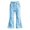 Blue, variant on JIAYUE Girls Sweatpants Solid Color Elastic Waist With Pockets Soft Flare Long Pants for Casual Day Trip