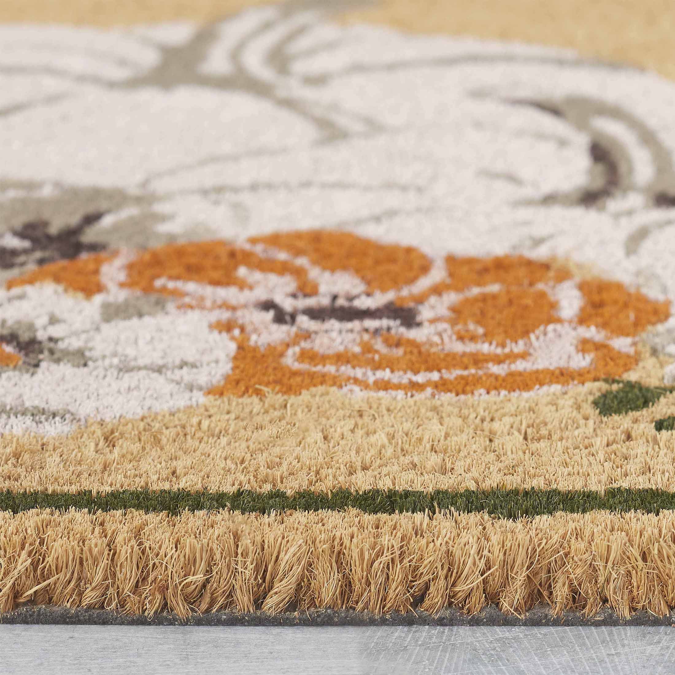 My Texas House Happy Harvest with Border Natural Outdoor Coir Doormat, 30" x 48"