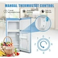 thumbnail image 3 of Krib Bling 3.5 cu.ft Compact Refrigerator, Retro Mini Fridge with Freezer, Small Drink Chiller with 2 Door, Blue, 3 of 9