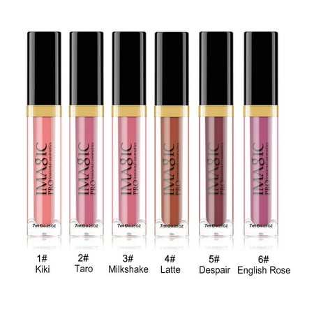 6PCS Waterproof Long Lasting Velvet Liquid Lipstick Sexy Lip Gloss Cosmetics Kit