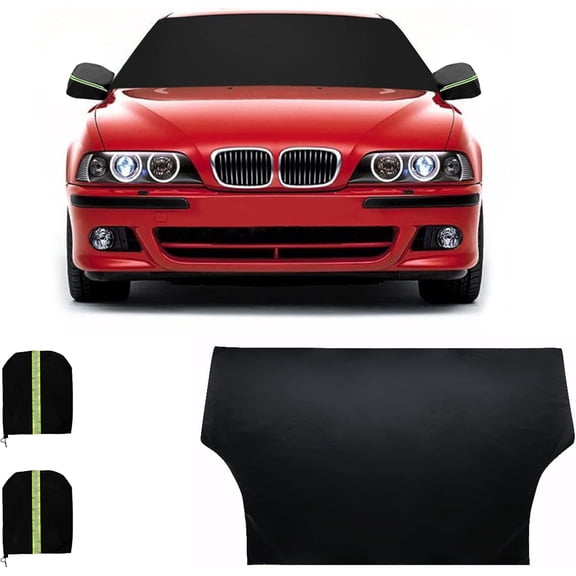 PEAKTREND Car Windshield Cover for Ice & Snow All-Weather Protection Weatherproof Frost Cover Car Winter Accessories Fit for SUVs, Trucks, Cars
