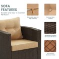 thumbnail image 7 of Royalcraft Outdoor Patio Furniture Set,11 Pieces Outdoor Sectional Wicker Sofa PE Rattan Conversation Sets with Non-slip Cushions,Aluminum, 7 of 7