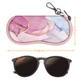 thumbnail image 4 of Fintie Glasses Case with Carabiner, Ultra Light Portable Neoprene Zipper Sunglasses Soft Case, Glittering Marble, 4 of 9
