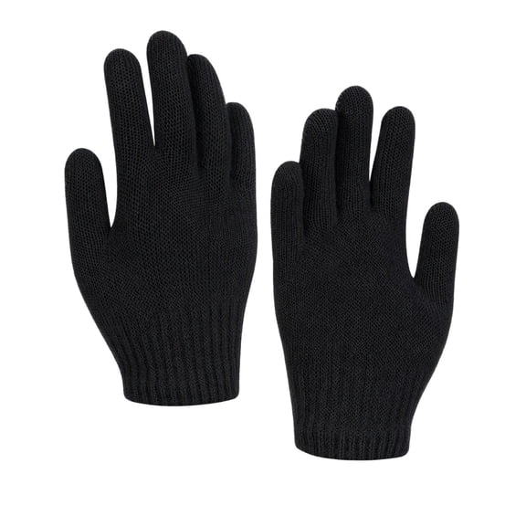 OGLCCG Winter Gloves for Boys Girls Kids Warm Thermal Stretchy Full Fingers Cotton Knitted Gloves Mittens for Cold Weather Size 3-8