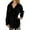 Black, variant on Womens Trench Coats Lapel Button Down Peacoat with Belted Woolen Jackets Pink XL