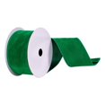 thumbnail image 2 of Vickerman Q214875 2.5 in. x 10 Yards Green Faux Suede Ribbon, 2 of 4