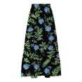 thumbnail image 5 of ZToonmas Women's Floral Print Tiered Maxi Skirt Elastic Waist Drawstring Skirt with Pockets for Summer Casual and Vacation, 5 of 7