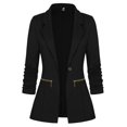thumbnail image 1 of Blazer Genhoo para mujer, manga larga, parte delantera abierta, talla S, 1 of 6