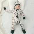 thumbnail image 3 of Emy Dola Viscose from Bamboo Baby Pajamas Girls Mittens Cuff 3 Way Zipper Soft Footless Sleeper Baby Boy One-Piece Romper, 3 of 6