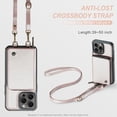thumbnail image 2 of Ancove for iPhone 13 Pro Max Wallet Case with Detachable Shoulder Strap & Wrist Strap,PU Leather RFID Blocking Card Slots Kickstand Zipper Purse Crossbody Case Cover for ,Rosegold, 2 of 6