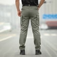 thumbnail image 4 of KeShDi Work Pants for Men Tactical Pants Dress Waterproof and Multi Pocket Outdoor Workwear Pants Army Green 2X, 4 of 9