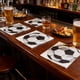 thumbnail image 5 of Set de suministros para fiestas de la Copa del Mundo - Kit de vajilla desechable, platos de papel, vasos, mantel, diseño blanco de fútbol, 8 platos, fiesta en el jardín al aire libre, 5 of 6