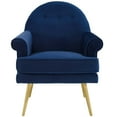 thumbnail image 5 of Modway Revive Tufted Button Performance Velvet Accent Armchair in Navy, 5 of 6