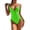 Green, variant on Strapless Swimsuits for Women,Womens One Piece Swimsuits,Ribbed One Piece Swimsuits for Women,V Neck,Ruched Push Up Bathing Suit,Short Sleeve Bathing Suit,Bathing Suit Monokini Blue L