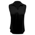 thumbnail image 5 of Lixiuxyad Trend Summer Tank Tops Women's Solid Color Casual Sleeveless Pleated T Shirt With Chest Button Detail For Comfortable Everyday Wear(Black L), 5 of 5