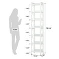 thumbnail image 6 of Tribesigns 78.7 Inches Tall Narrow Bookshelf, Freestanding 7-Tier Bookcase, Skinny Corner Storage Organizer for Home Office, 6 of 6