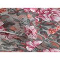 thumbnail image 3 of Ambesonne Floral Quilted Bedspread Set 3 Pcs, Flowers Monochrome Leaves, King, Raspberry and Dark Green, 3 of 4