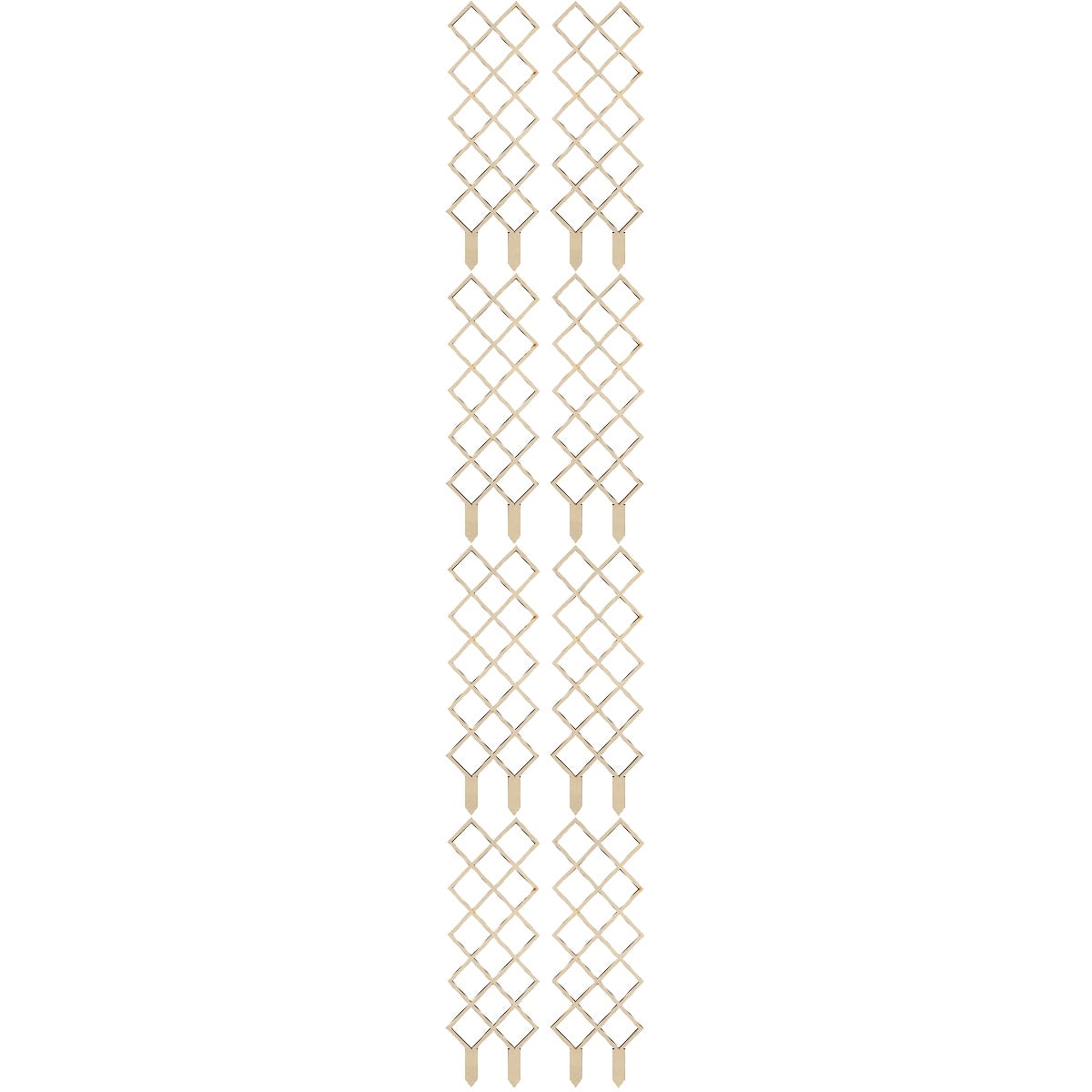 WRISTBIQUE 8Pcs Wooden Khaki Plant Trellis Honeycomb Grid For Garden Climbing Plants Support