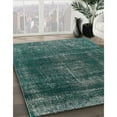thumbnail image 2 of Ahgly Company Indoor Round Mid-Century Modern Sea Green Oriental Area Rugs, 5' Round, 2 of 6