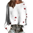 thumbnail image 4 of Aofany Womens Casual Love Heart Shirts Long Sleeve Valentine's Day Tees Long Sleeve Graphic Tees Tops, 4 of 4