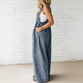 thumbnail image 7 of Blmnix Cargo Pants Pants for Women Trendy Plus Size Pants Jumpsuits Pant Flare Leg Baggy High Waisted Blue Long Baggy Pants Women,XXXL, 7 of 7