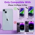 thumbnail image 4 of KONEE Camera Lens Protector Compatible with iphone 14 /14 Plus, Anti Scratch Tempered Glass Camera Screen Protector, Bling Individual Lens Cover for iPhone 14 / iPhone 14 Plus - Blue Glitter, 4 of 7