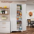 thumbnail image 6 of SteeLoong 75"H Kitchen Pantry Cabinet,Metal Storage Cabinet, with 2 Door and 4 Adjustable Shelves,White Cupboard for Livingroom,Pantry,Kitchen, 6 of 9