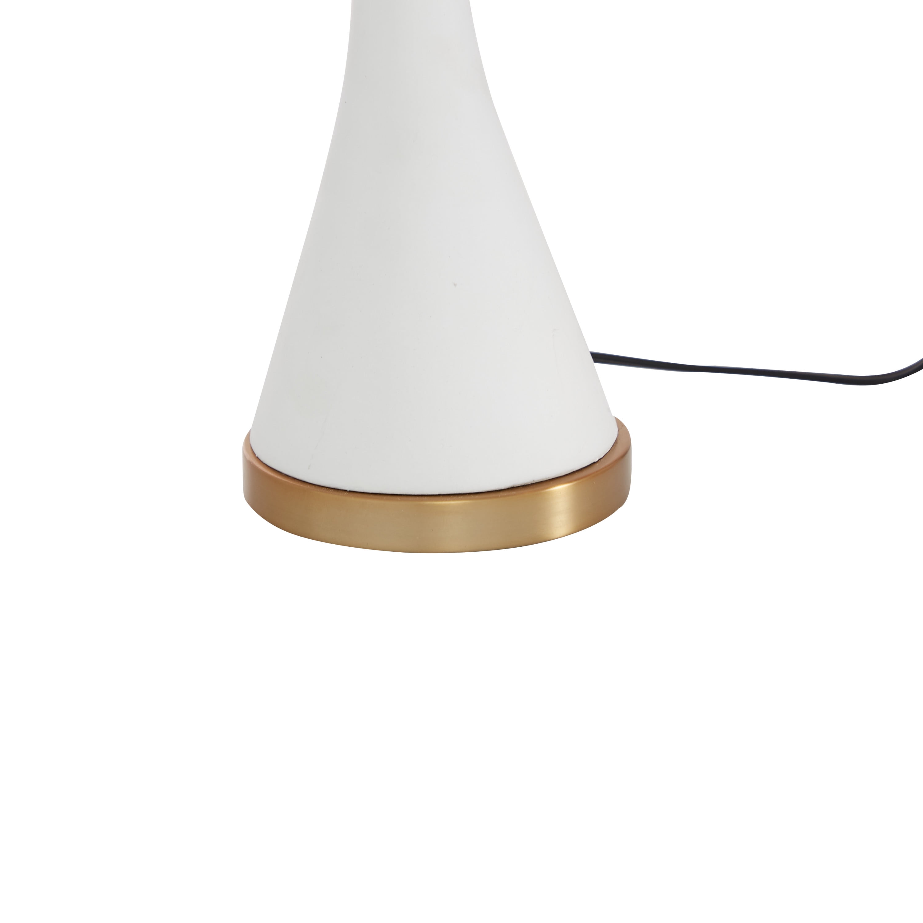 CosmoLiving by Cosmopolitan White Ceramic Room Table Lamp, 14" x 13" x 25"