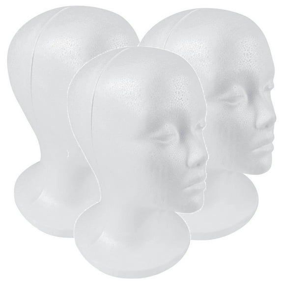 SHANY Styrofoam Model Heads ,Hat Wig Foam Mannequin Female Wig Head Stand ,Mannequin Head for wigs , Wig Holder - Round Base , 11 Inches Female Mannequin Head -1 Piece