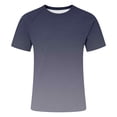 thumbnail image 4 of JAJAHO Mens Short Sleeve T Shirt Fashion Casual Gradient Loose Fit Crew Neck Color Block T-Shirts Graphic Tee Leisure Tops, 4 of 4