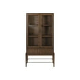 thumbnail image 6 of Starlight Canyon Home Glass Door Bookcase with Storage Drawer and Adjustable Shelves, Brown Finish, 6 of 8