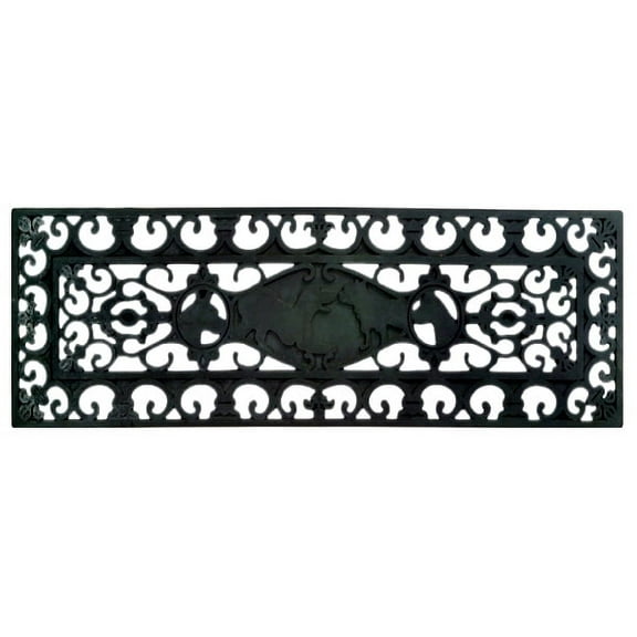Imports Decor Rubber Eye Pin Door Mat With Black Finish 807RBM