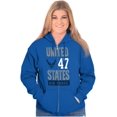thumbnail image 4 of US Air Force United States Wings Logo Zip Up Hoodie Men's Women's Brisco Brands S, 4 of 6