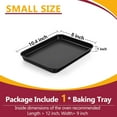 thumbnail image 2 of Small Toaster Oven Tray, P&P CHEF 10.4\u201d Nonstick Toaster Oven Broiler Pan for Baking & Serving, Carbon Steel Core, Sturdy & Healthy, Easy Clean & Oven Safe, 2 of 7