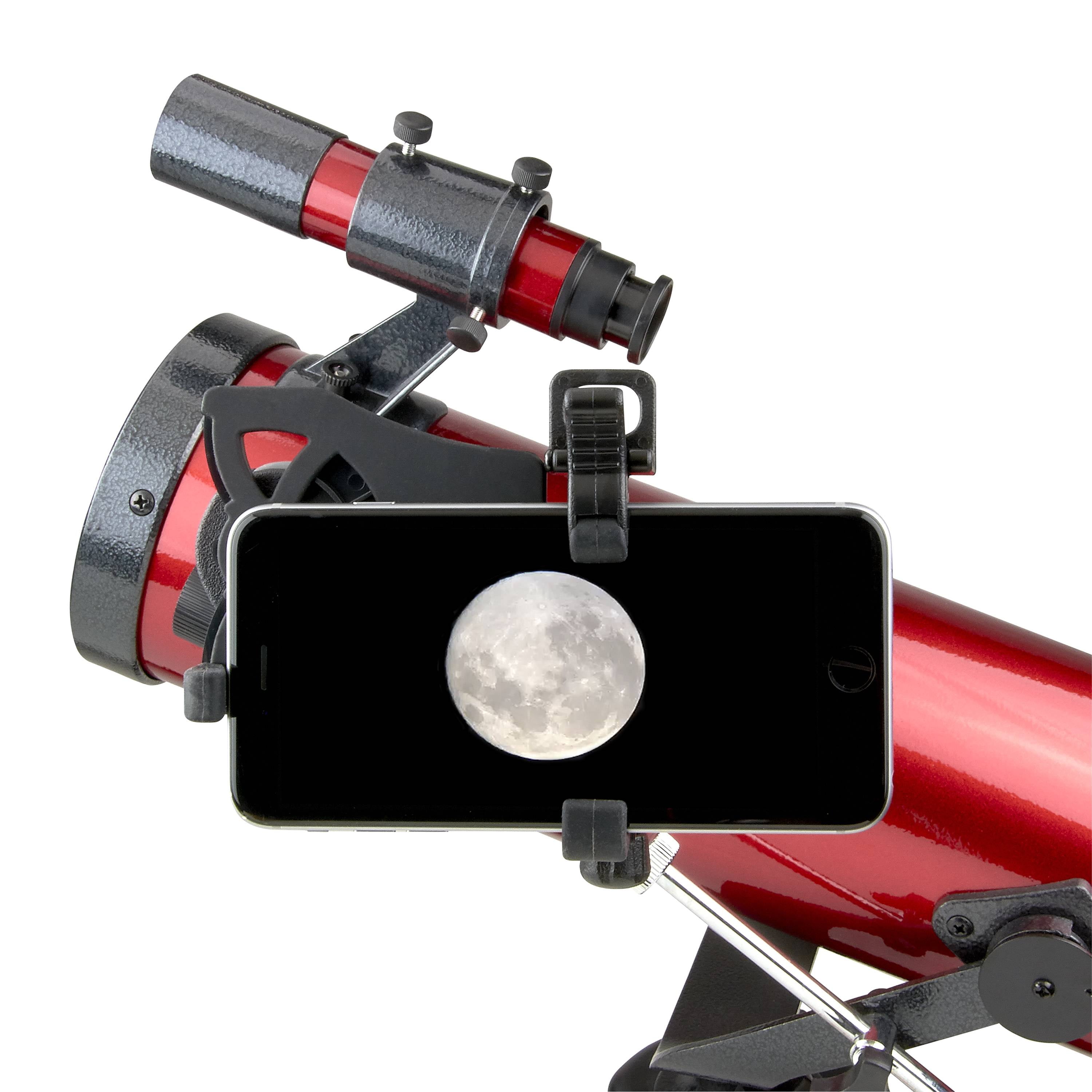 RP-400SP Carson Red Planet 50-100x90mm Refractor Telescope with Universal Smartphone Digiscoping Adapter for Astronomy 