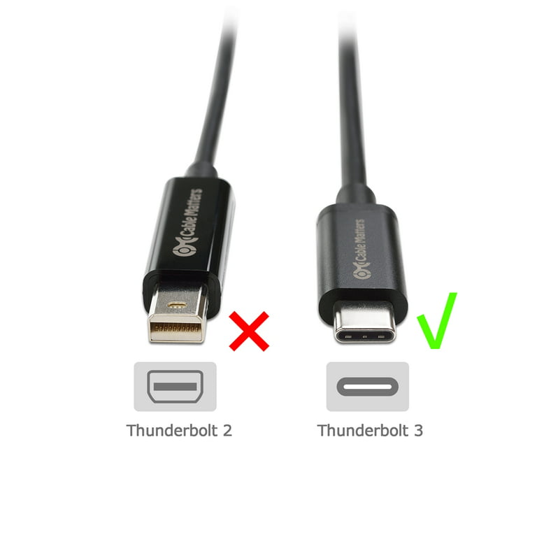 Cable Matters [Intel Certified] 40Gbps Thunderbolt 3 Cable 1.6