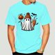 thumbnail image 3 of Camisetas de verano para hombre, ropa con estampado gráfico de fantasma, café, calabaza, Halloween, deportes informales, cuello redondo, camiseta de manga corta, Top, 3 of 5