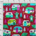 thumbnail image 3 of oneOone Georgette Viscose Red Fabric Camping Hike Point Fabric For Sewing Printed Craft Fabric By The Yard 42 Inch Wide, 3 of 6