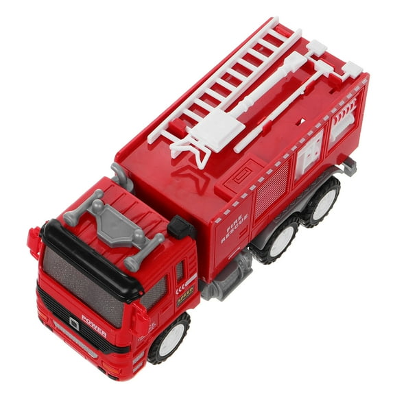 WHAMVOX Pullback Fire Truck Toy Small Fire Trucks Toy Red Emergency Vehicle Toy Car Construction Vehicles Pull Back Engineering Vehicles Play Figure Vehicles Toys