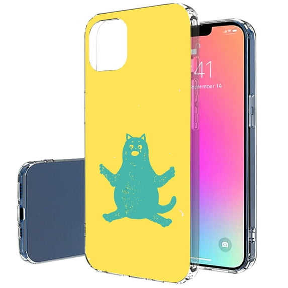 TalkingCase Slim Case for Apple iPhone 13 Pro, Slim Thin Gel Tpu Cover, Distressed Cat Print, Light Weight, Flexible, Soft, Anti-Scratch, Printed in USA