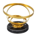 thumbnail image 1 of Escultura De Remolino Abstracto Base Redonda De Metal Fuerte Escultura Geométrica De Color Dorado Elegante para Oficina Familiar Biblioteca Café(16.00 * 16.00 * 13.00cm-Negro), 1 of 14