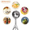 thumbnail image 4 of Cookie Scoop Set,3 PCS Stainless Steel Ice Cream Scoop Trigger Include Small Size(1.57 Inch), Medium Size (1.96 Inch), Large Size (2.36 Inch) Melon Scoop, 4 of 5