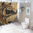 thumbnail image 7 of Orinice Wolf Bathroom Decor Set, Colorful Luxurious Polyester Fabric Fashion Shower Curtain with Hooks, Waterproof and Easy to Install 60x72, 7 of 7