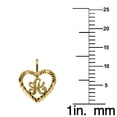 thumbnail image 2 of Precious Stars 14K Yellow Gold Diamond-cut Heart-shaped Initial Letter 'A' Pendant - No Chain, Pendant Only, 2 of 3