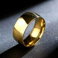 thumbnail image 6 of 8mm Men's Blue/Gold/Black/Silver/Rainbow 316L Stainlesss Steel Band Ring Sz 5-13, 6 of 9